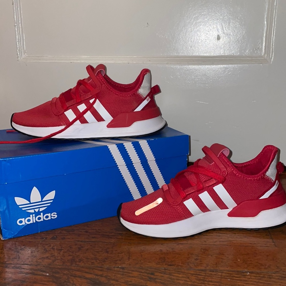 Red Adidas shoes